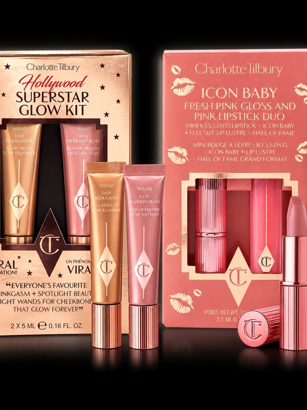 Charlotte Tilbury 4 Piece Makeup Bundle Icon Baby Hollywood Glow